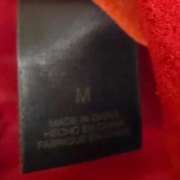 Vintage Y2K Liz Claiborne 100% Suede Jacket Blazer | Size M | Red - Picture 6 of 9